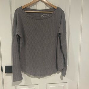 Aeropostale Waffle Gray Sweater
